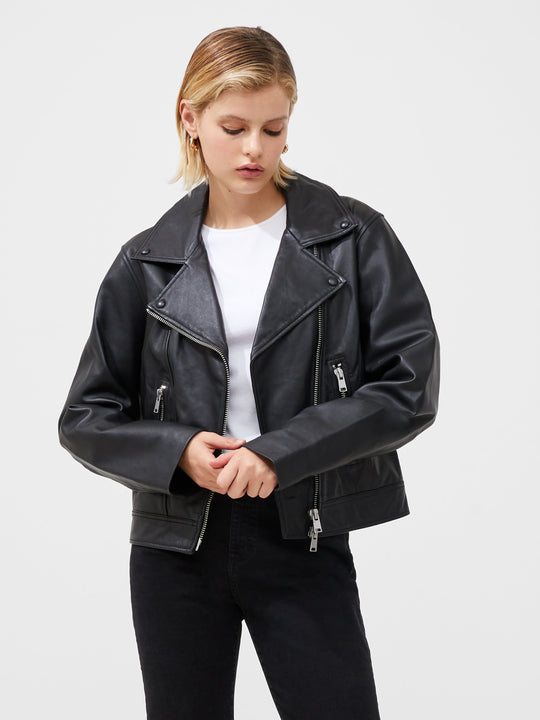 Connie Leather Biker Jacket